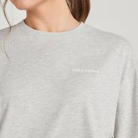 Classic Oversized Short Sleeve Tee | Silver Marl