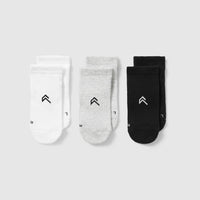 Trainer Liner Socks 3 Pack | Grey/White/Black