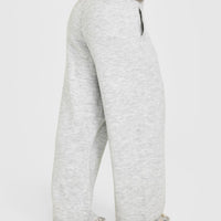 Oversized Knit Straight Leg Bottoms | Light Grey Marl