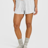 At Home Night Shorts | Gray Marl