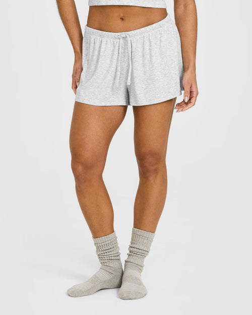 At Home Night Shorts | Gray Marl