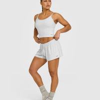 At Home Night Shorts | Gray Marl