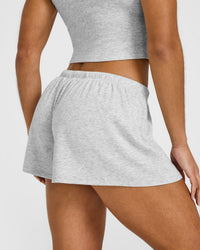 At Home Night Shorts | Gray Marl