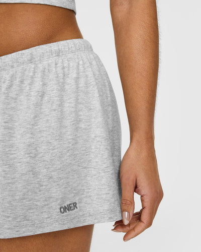 At Home Night Shorts | Gray Marl