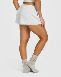 At Home Night Shorts | Grey Marl
