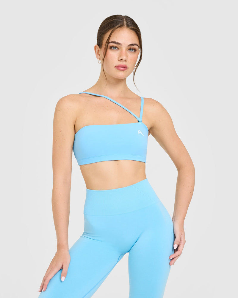 EasyLift™ Multi Way Bandeau Bralette with White Logo Arctic Blue
