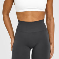 EffortlessLift™ Seamless Flared Bottoms with White Logo | Coal