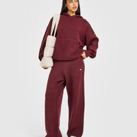 Oversized Knit Hoodie | Rosewood