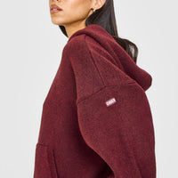 Oversized Knit Hoodie | Rosewood