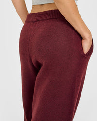 Oversized Knit Straight Leg Bottoms | Rosewood