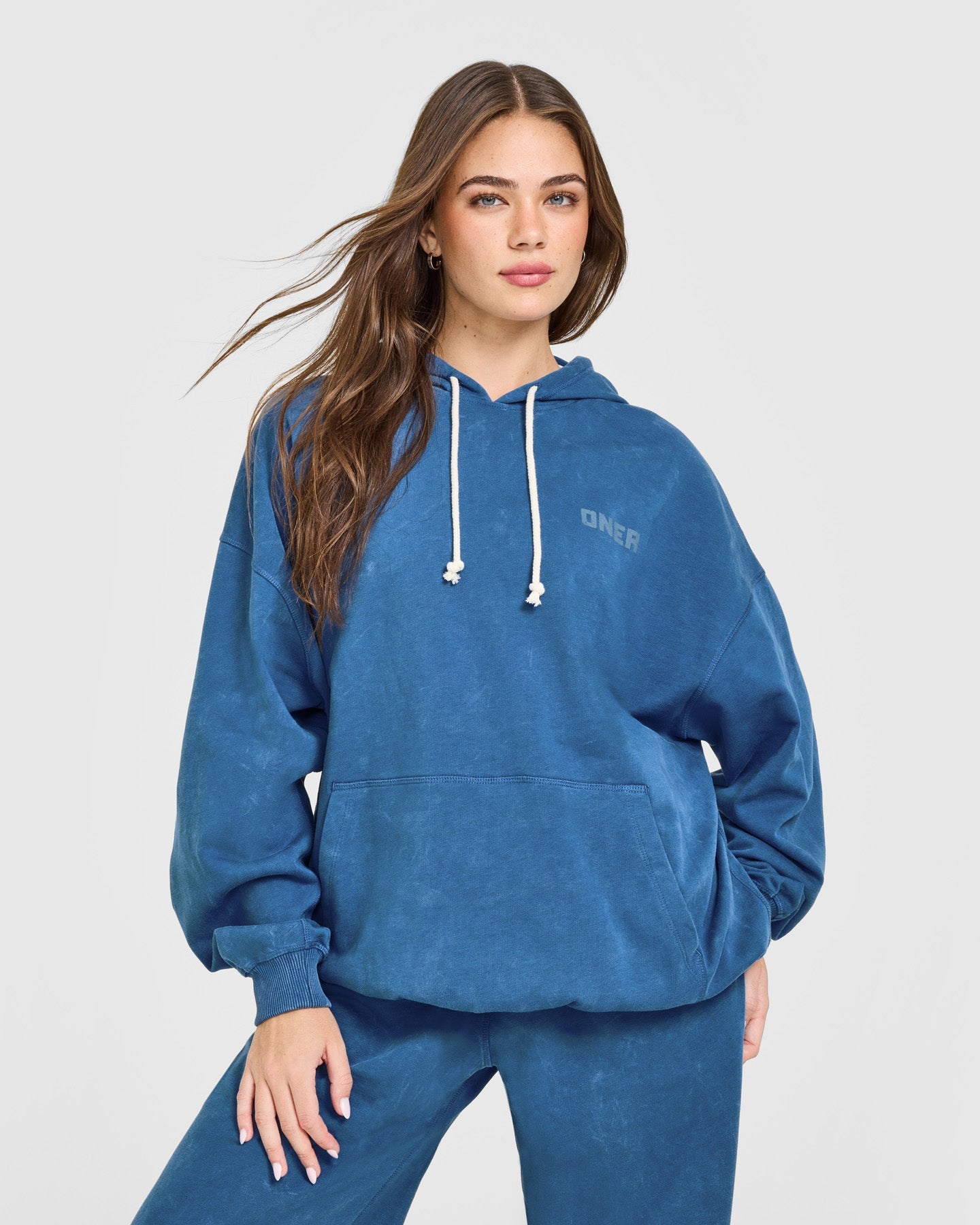 Raw Lounge Oversized Hoodie | Washed Ocean Blue