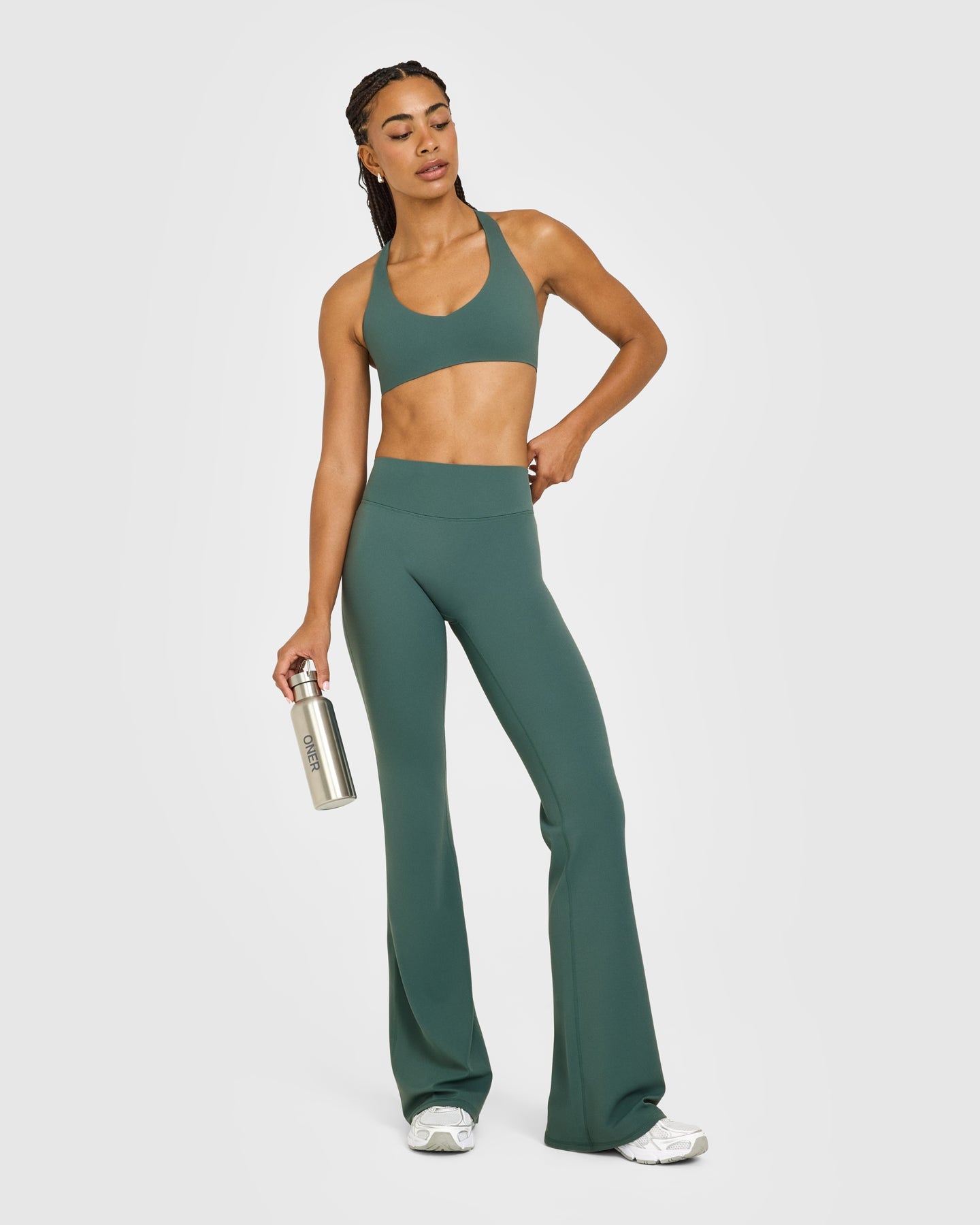 SoftMotion™ Bralette with White Logo | Iced Green