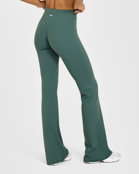 SoftMotion™ Flared Pants with White Logo Iced Green | Oner Active US