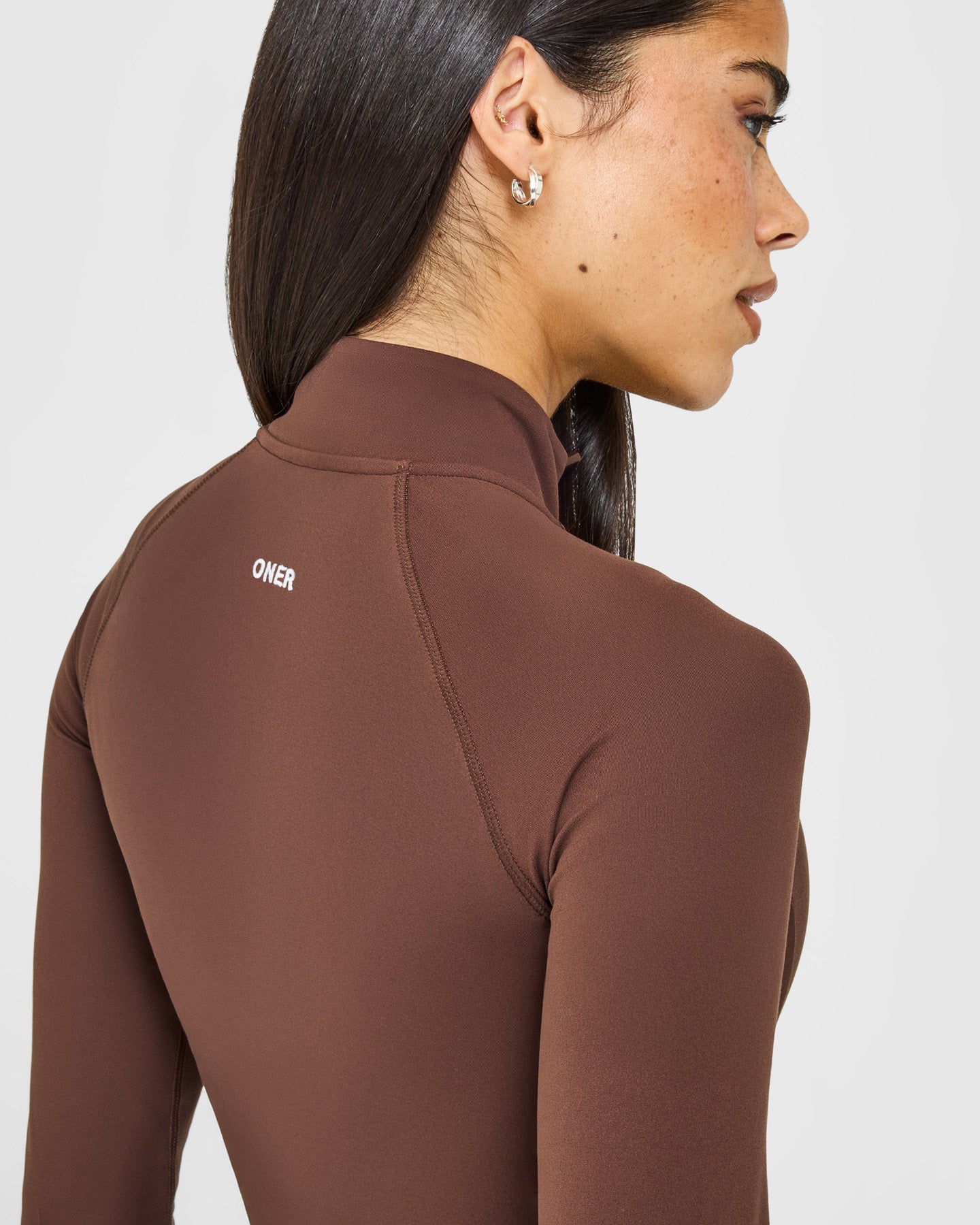 SoftMotion™ Jacket with White Logo | Espresso Brown