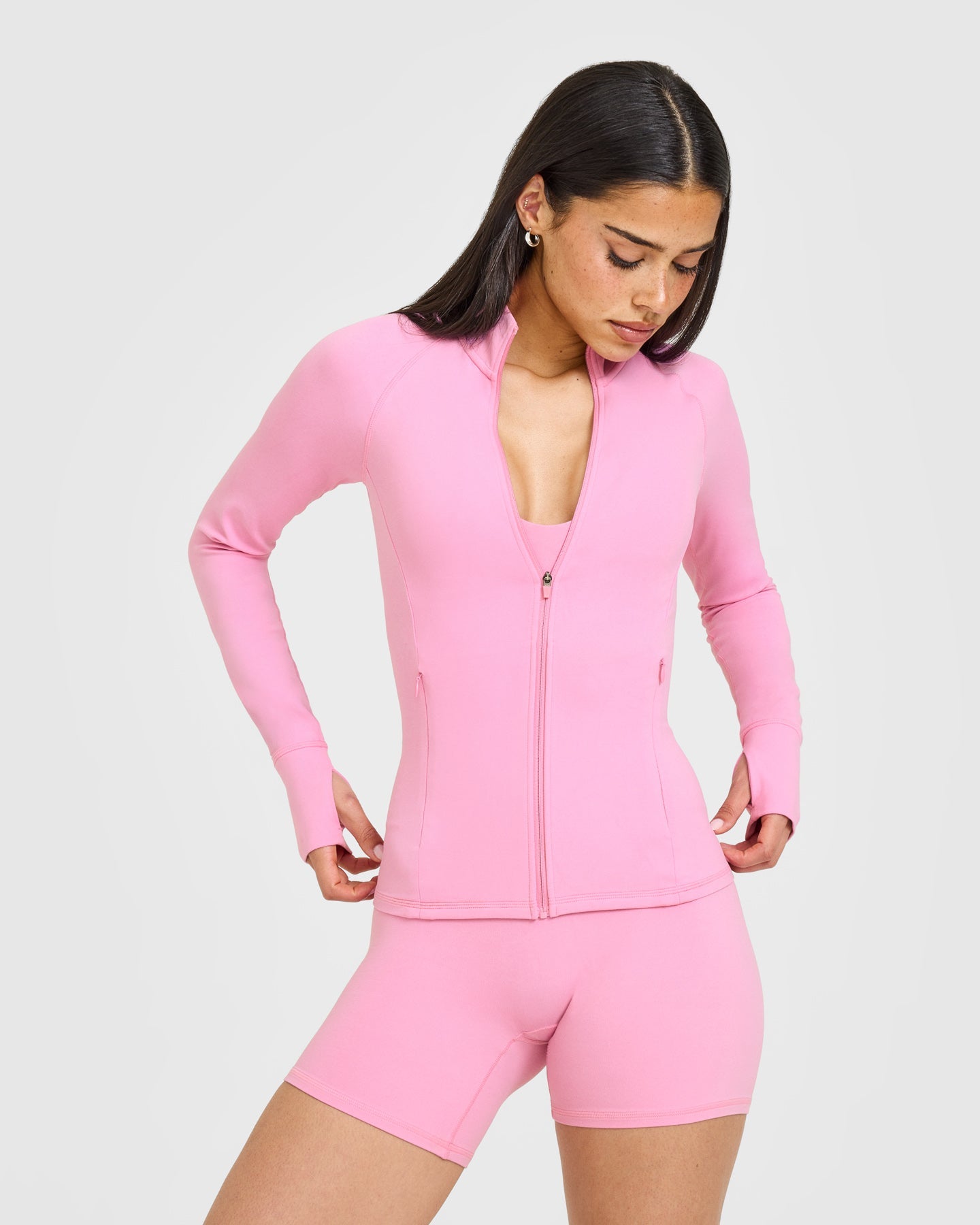 Oner Roses SoftMotion™ Jacket with White Logo Rose Pink | Oner Active US
