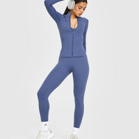 SoftMotion™ Jacket with White Logo | Slate Blue