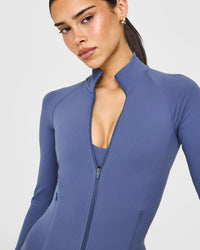 SoftMotion™ Jacket with White Logo | Slate Blue