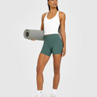 SoftMotion™ Racer Back Mid Vest With Built in Bra Shelf | White