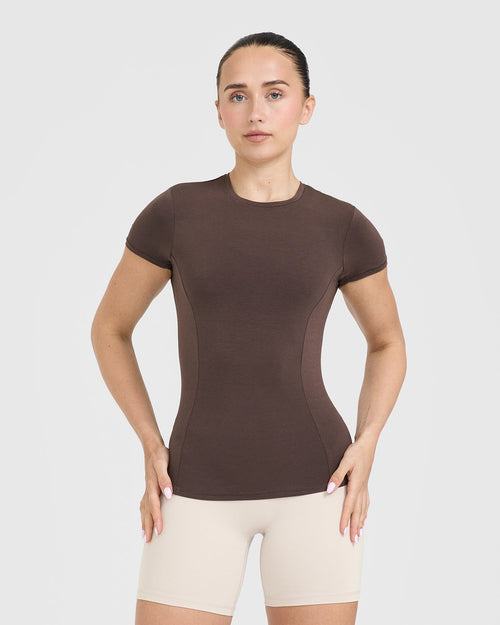 Oner Modal Mellow Soft Short Sleeve T-Shirt | Nude 5