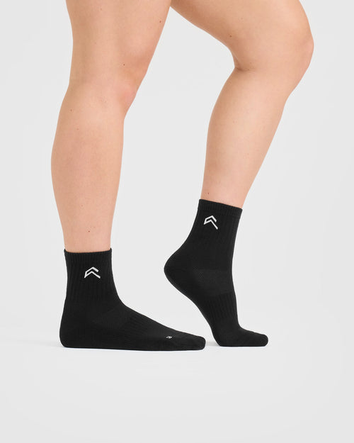 Mid Crew Socks 5 Pack | Gray/White/Black