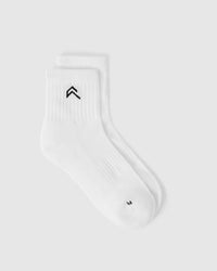 Mid Crew Socks 5 Pack | White