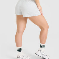 Lightweight Shorts with Printed Logo | Light Gray Marl