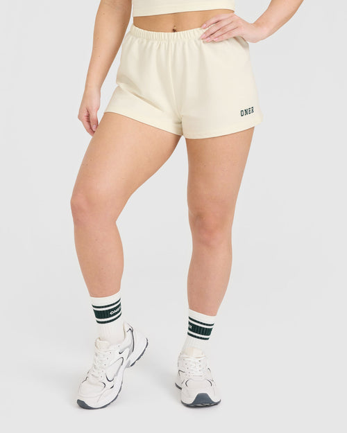 Oner Modal Lightweight Shorts with Printed Logo | Off White