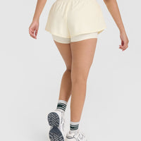 Unified Double Layer Shorts 5" | Off White
