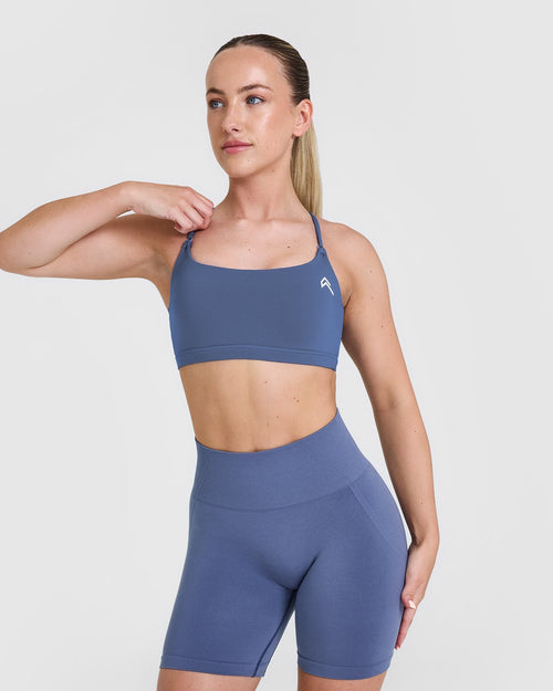 Oner Modal Everyday Cross Over Bralette | Slate Blue