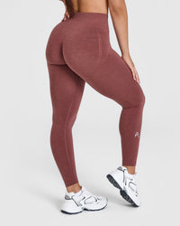 EffortlessLift™ Seamless Leggings with White Logo | Berry