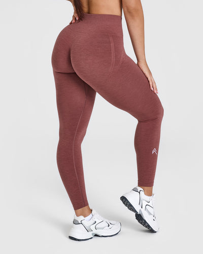 EffortlessLift™ Seamless Leggings with White Logo | Berry