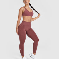 EffortlessLift™ Seamless Leggings with White Logo | Berry