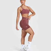 EffortlessLift™ Seamless Shorts with White Logo | Berry