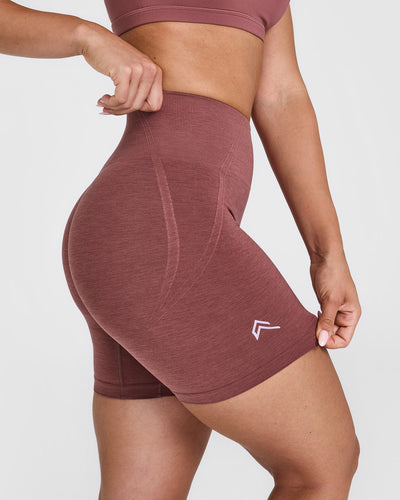 EffortlessLift™ Seamless Shorts with White Logo | Berry