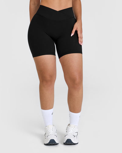 Unified Wrap Shorts White Logo | Black