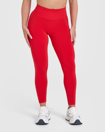 Red high waisted gym leggings online