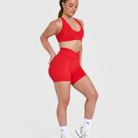 UnifiedMove™ Wrap Shorts 6" | Muscle Mommy Red