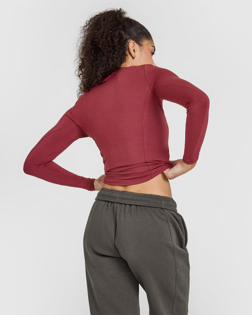 Mellow™ Soft Long Sleeve Top | Burnt Cherry
