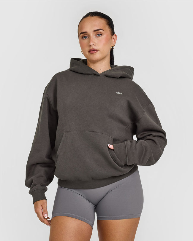 Oner selling active hoodie in deep taupe