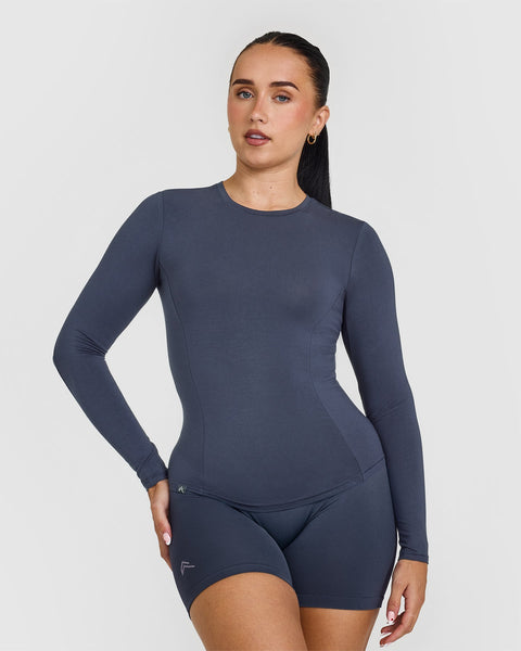 Mellow Soft Long Sleeve Top | True Blue