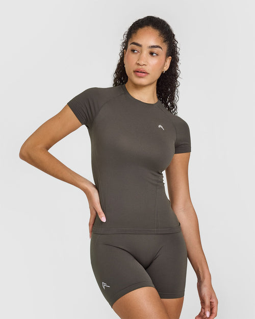 Oner Modal Go To Seamless Fitted Top | Deep Taupe