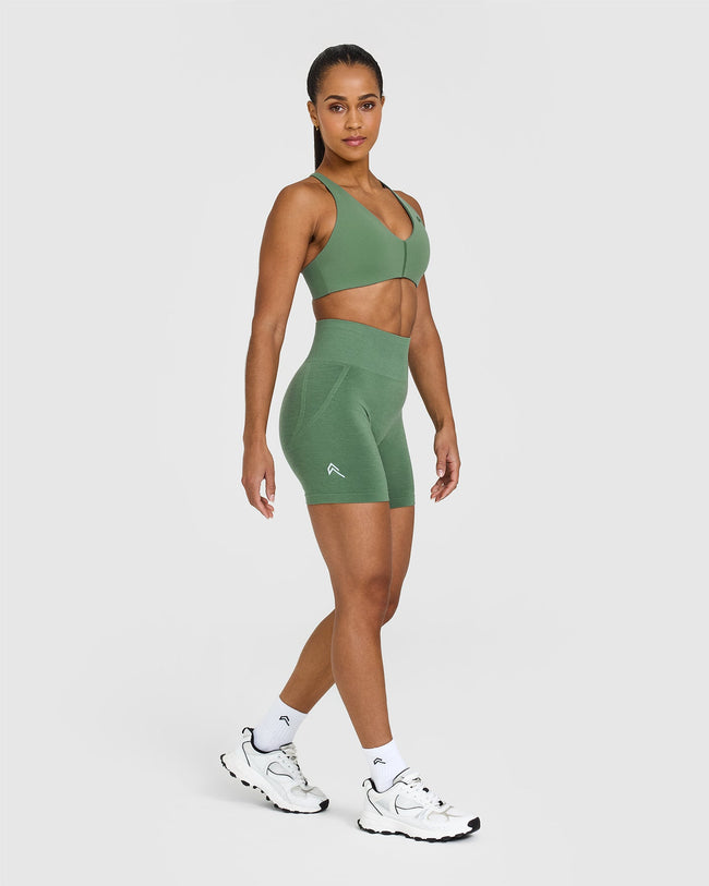 EffortlessLift™ Seamless Shorts | Forest Green