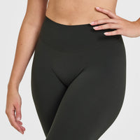SoftMotion™ Leggings with White Logo | Soft Black