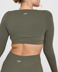 SoftMotion Long Sleeve Shrug | Alpine Green