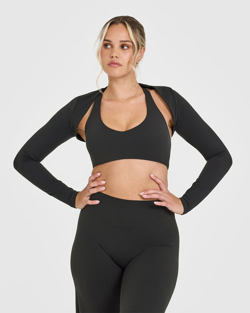 Oner Modal SoftMotion Long Sleeve Shrug | Soft Black