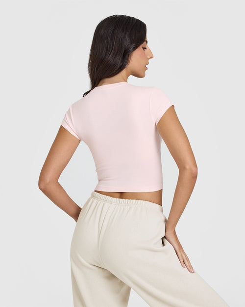 Cotton Icon Baby T-Shirt | Washed Ballet Pink