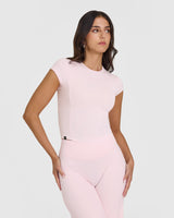Mellow™ Rib Mid T-Shirt | Ballet Pink