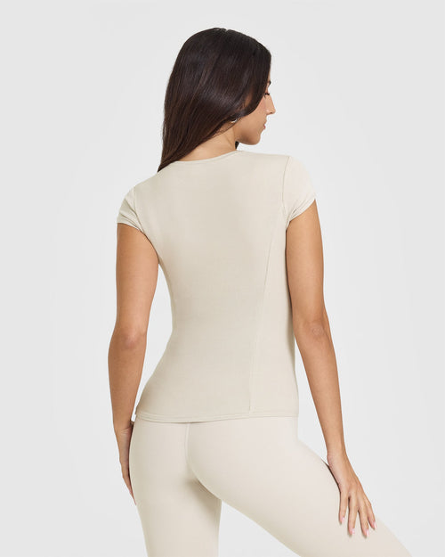 Mellow™ Rib T-Shirt | Sand