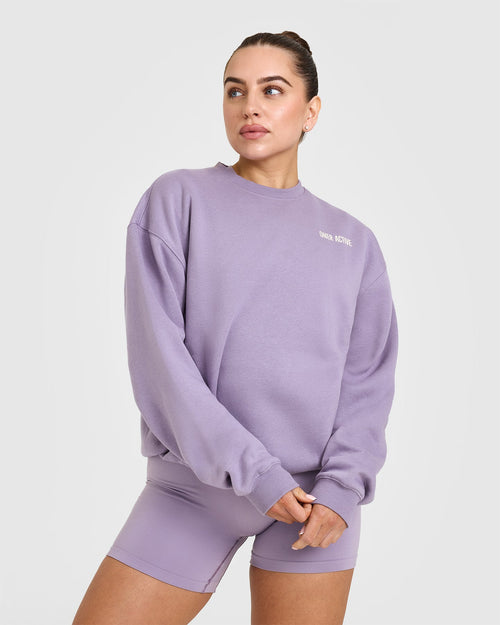 Oner Modal Foundations Sweatshirt With Printed Graphic | Soft Purple