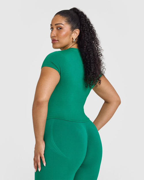 Mellow™ Soft Mid Short Sleeve T-Shirt | Emerald Green